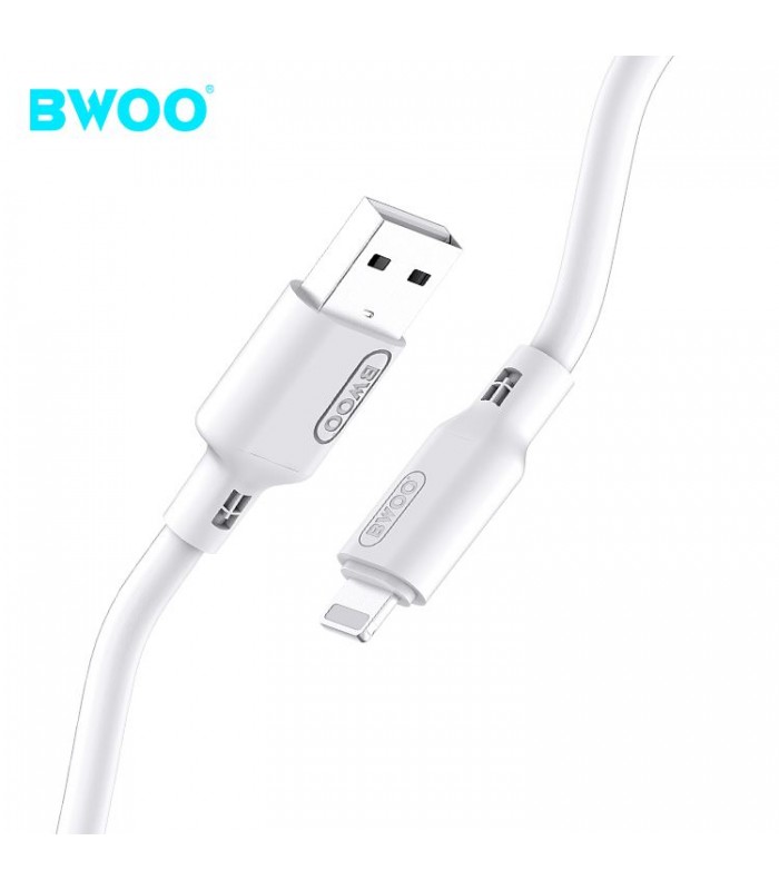 BWOO BO-X209L USB DATA CABLE, LIGHTNING, WHITE , 1.0m, 5V 2A, TUBE