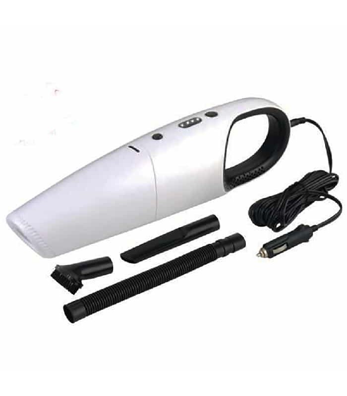 Car Vacuum Cleaner with Accessories for Wet and Dry Materials - 12 VDC - White