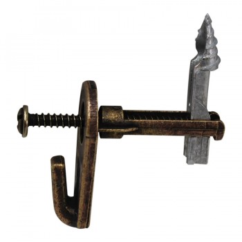 Cobra Anchors Heavy Duty Swivel Self-Drilling Hook - 100 lbs - Antique