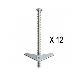 Cobra Anchors Spring Toggle Bolt 3/16 in X 2 in with Screws for Hollow Wall - Pack of 12