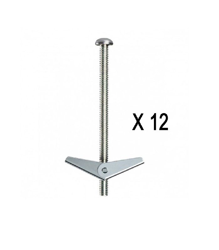 Cobra Anchors Spring Toggle Bolt 3/16 in X 2 in with Screws for Hollow Wall - Pack of 12
