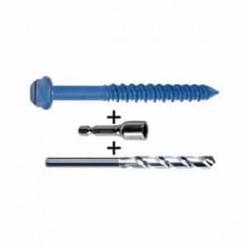 Cobra Vis à béton à tête hexagonale - 3/16 x 4 po. - Paquet de 25