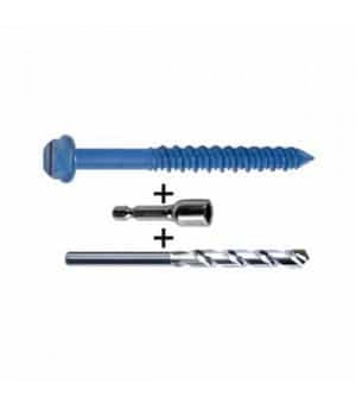 Cobra Hexagonal Head Concrete Screw - 3/16 x 4 in. - Pack of 25