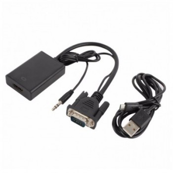 Adaptateur convertisseur VGA mâle vers HDMI femelle avec audio