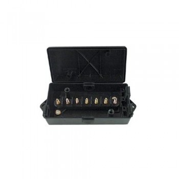 JUNCTION BOX WITH HARDWARE 3 1/4" x 6 1/2" x 2 1/4" 7 studs