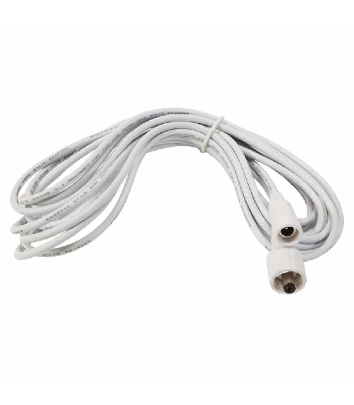 Câble d'extension CC 2.1 mm mâle à femelle pour bande DEL - 3.5 m - Blanc