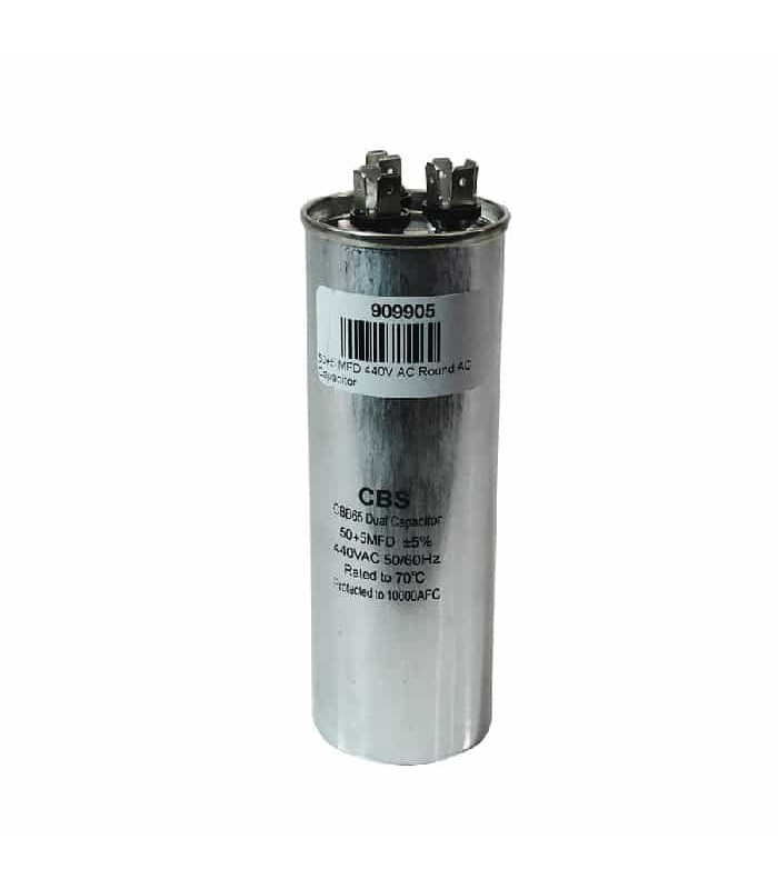 Dual AC Capacitor - 50 +5 MFD - 440 V AC