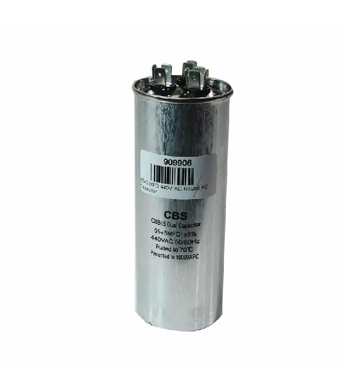 Dual AC Capacitor - 55 + 5 MFD - 440 V AC