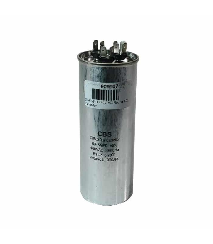 Dual AC Capacitor - 60 + 5 MFD - 440 V AC