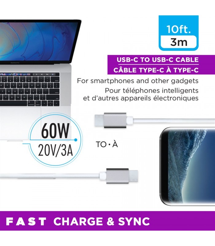 eLink câble avec fiche USB-C à fiche USB-C 3 mètres