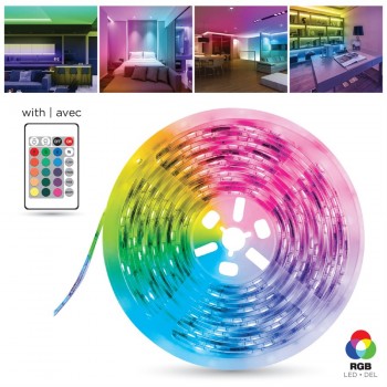 eLink 16.5ft (5m) 80 RGB LED Strip Light with remote control
