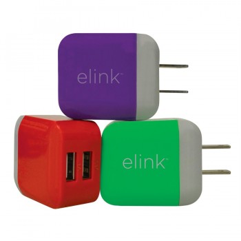 eLink 2 port USB cube charger 3.1a