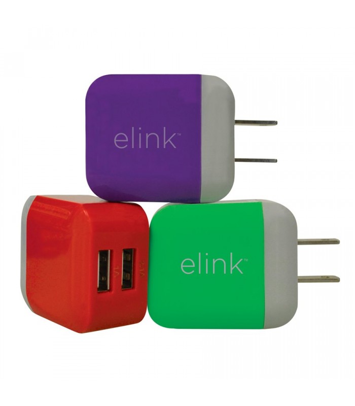 eLink Chargeur mural à 2 ports USB 3.1a