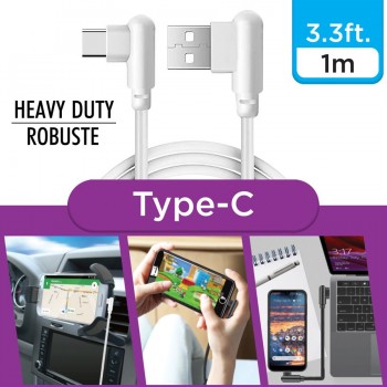 eLink 3.3ft Right Angle Type-C Cable