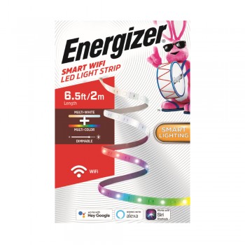 Energizer Bande lumineuse LED Blanche et multicolore Intelligente Wifi 2 mètres 