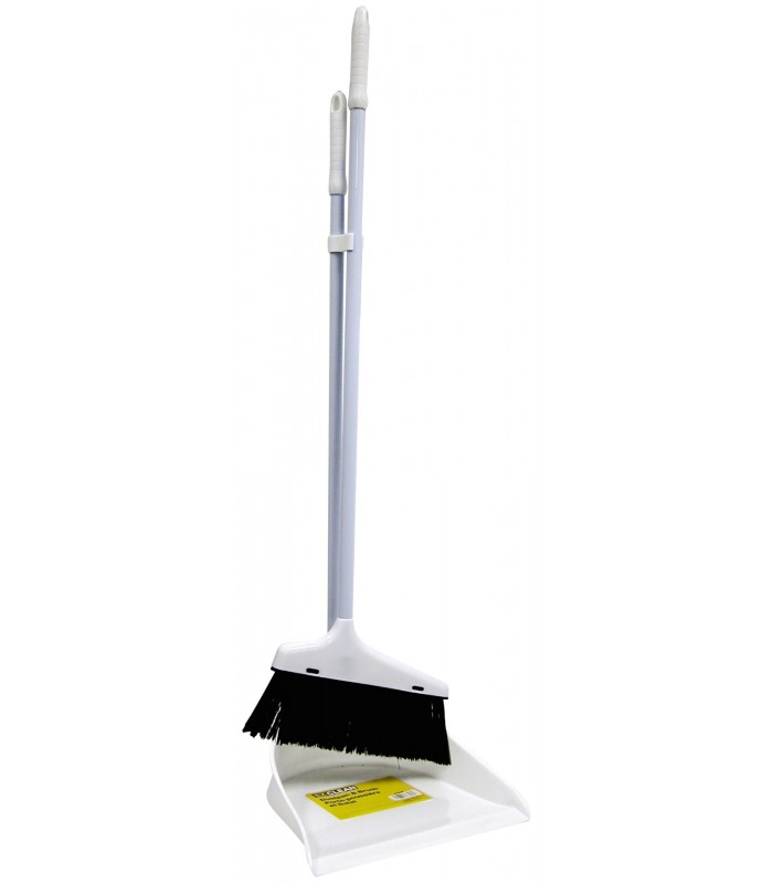 EZ CLEAN Long Handle Dustpan with Broom