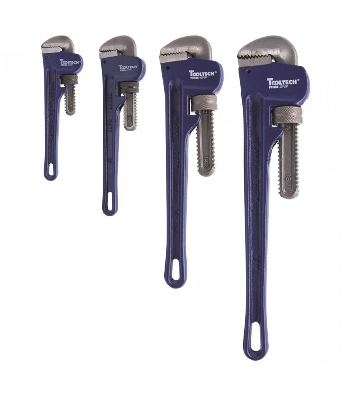 Firm-Grip Pipe Wrench Set 8-10-14-18 in - 4 pieces