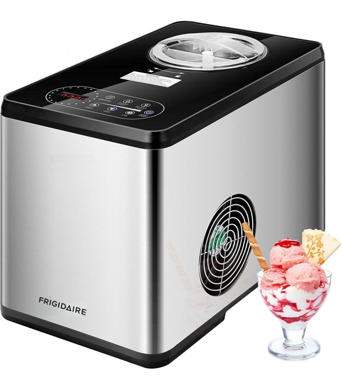 Frigidaire Machine à Yogourt Glacé, Crème Glacée et Sorbet 1,5L en Acier inoxydable - Boîte Ouverte