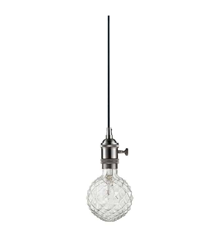 Globe Plug-in Pendant - Brushed Steel