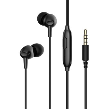 Havit In-Ear Earphones with Wire and Microphone - 1.2 m - Black