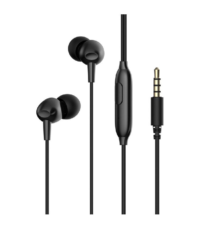 Havit Écouteurs intra-auriculaires avec fil et microphone - 1.2 m - Noir