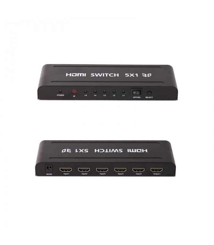 HDMI Selector - 1 X 5 With Remote Control