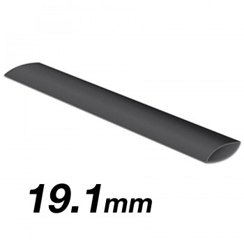 Gaine thermorétractable 19.1mm (3/4 po) - Noir - 1.2 m