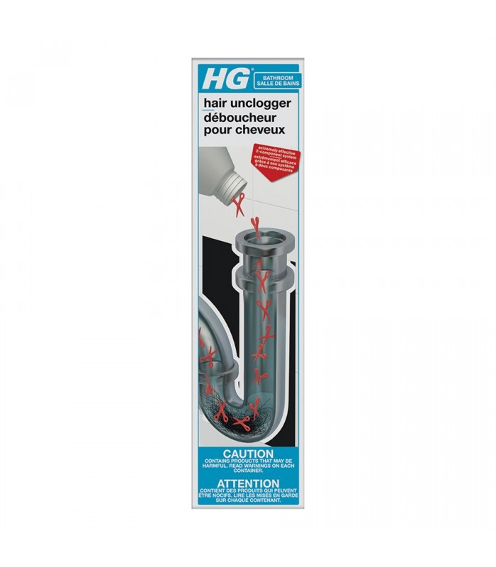 HG Bathroom Hair Unclogger 2-Component Kit