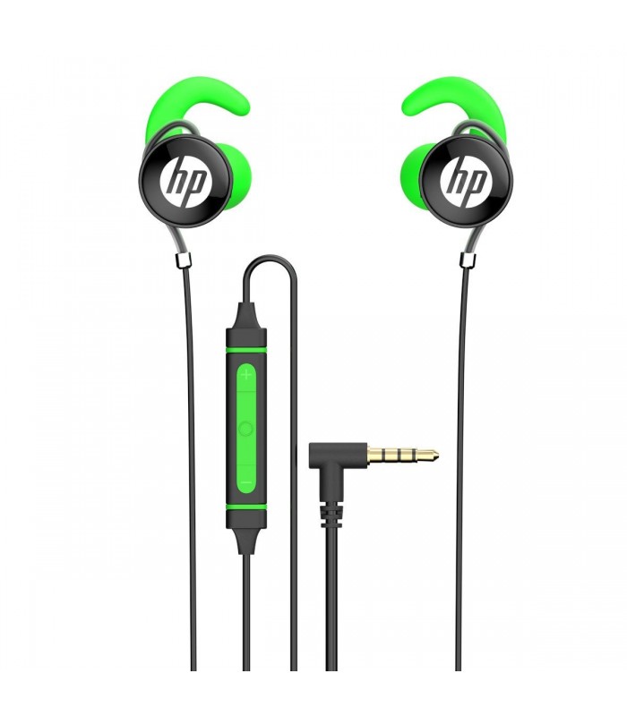 HP in-Ear Earbud Headphones with Volume Control & Microphone, Green