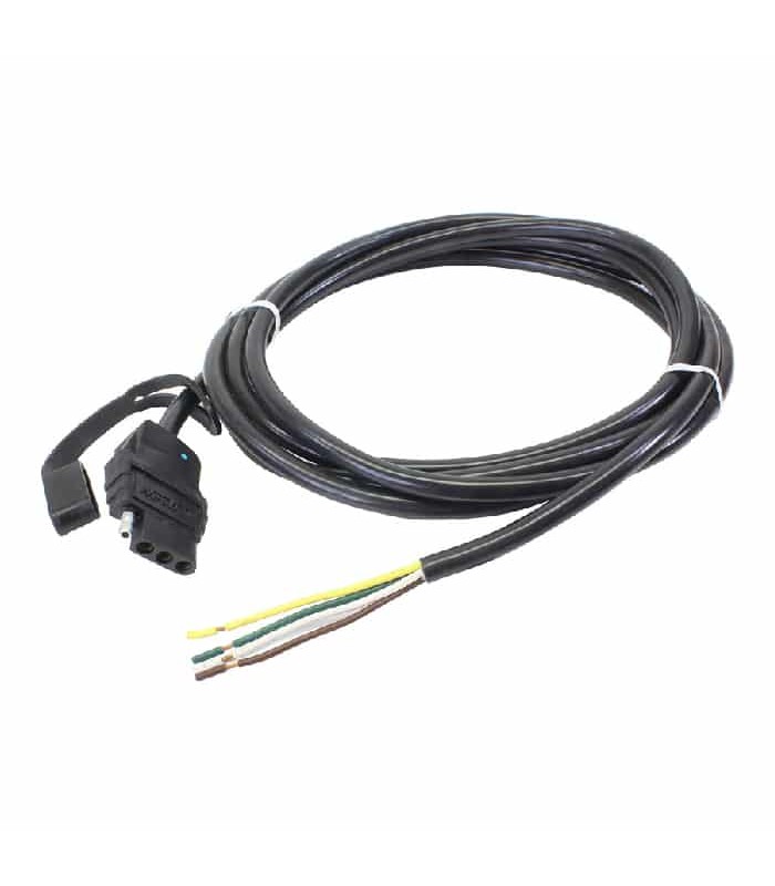 Jacketed Cable with SAE 4 Pins Connector to 4-Wire for Trailer - 3.05 m