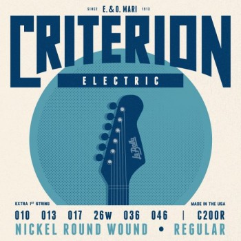 La Bella C200R Criterion Jeu de cordes pour guitare électrique – Régulier