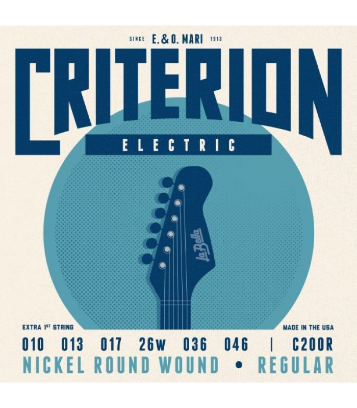 La Bella C200R Criterion Jeu de cordes pour guitare électrique – Régulier