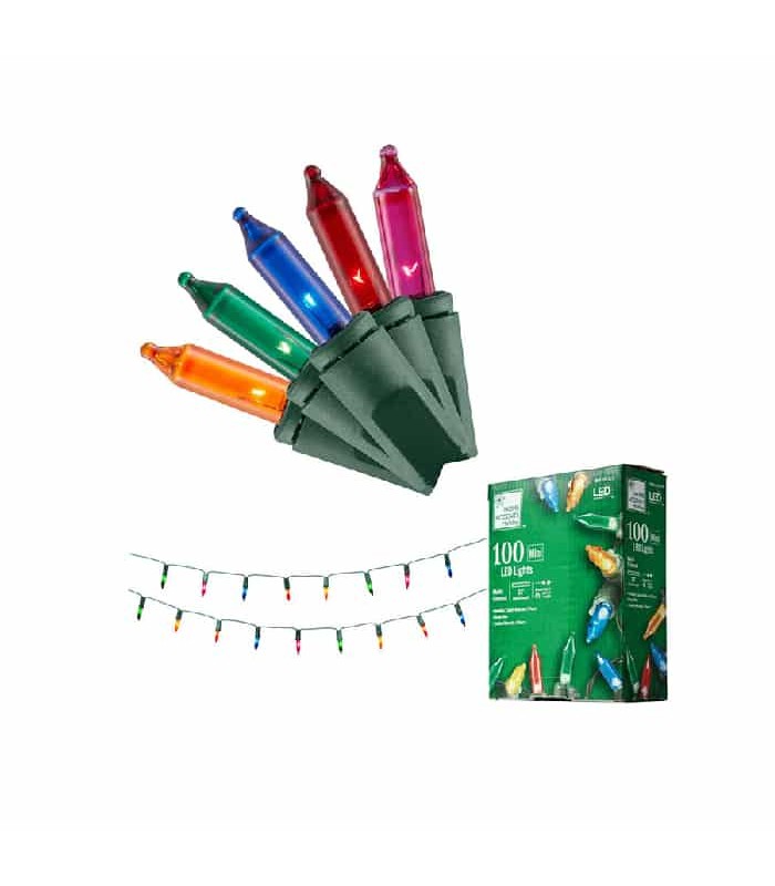 Guirlande de lumières DEL multicolores - Intérieur/Extérieur - 10 m