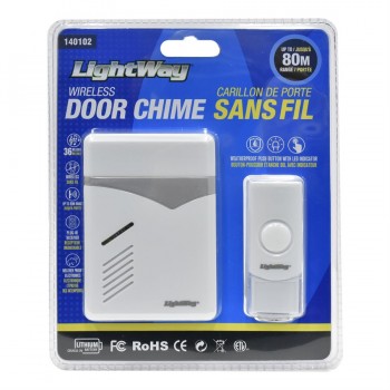 LightWay Door Chime With Wireless Remote White