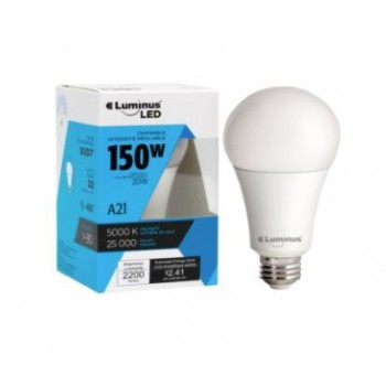 Luminus LED Ampoule A21 20W DEL Intensité Réglable 5000K