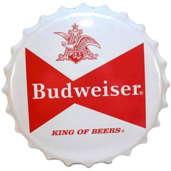 Metal Bottle cap 34cm Budweizer