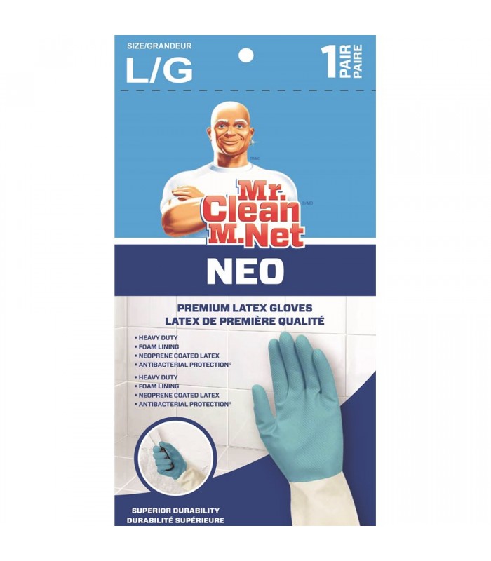 MR CLEAN NEO PREMIUM LATEX GLOVES LARGE