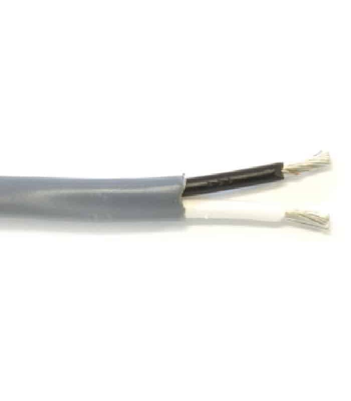 Câble de fils multibrins - 2C/14 AWG - FT4 - Gris - Vendu au mètre