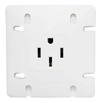 Prise NEMA 14-50R pour cuisinière avec plaque de montage - 125/250 V - 50 A - Blanc
