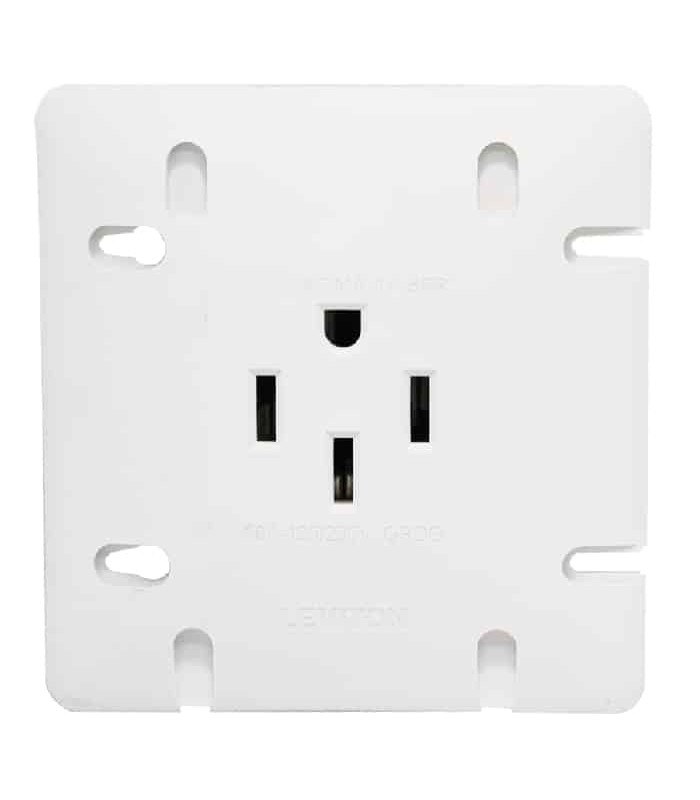 NEMA 14-50R Range Receptable with Mounting Plate - 125/250 V - 50 A - White