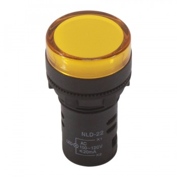 NHD Témoin lumineux DEL - Tête affleurante - 100-120 V CA - Jaune