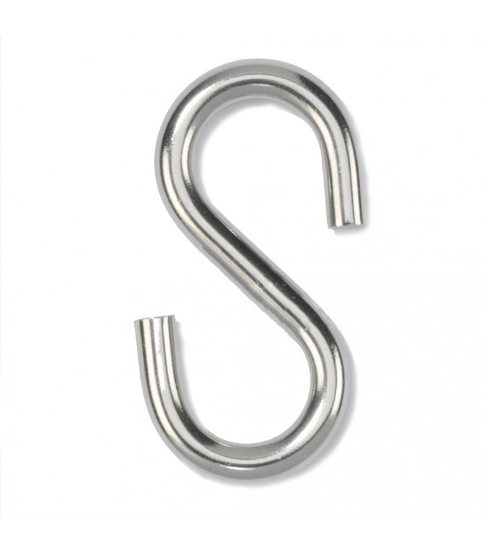 Nickel-plated S Hooks 9/32 in x 2-1/2 in / 2 pcs