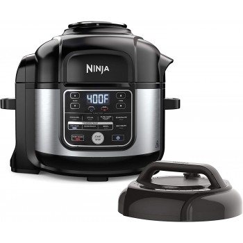 Ninja OS301 Foodi Autocuiseur et friteuse 10 en 1 avec grille nid d'abeille - Recertifié