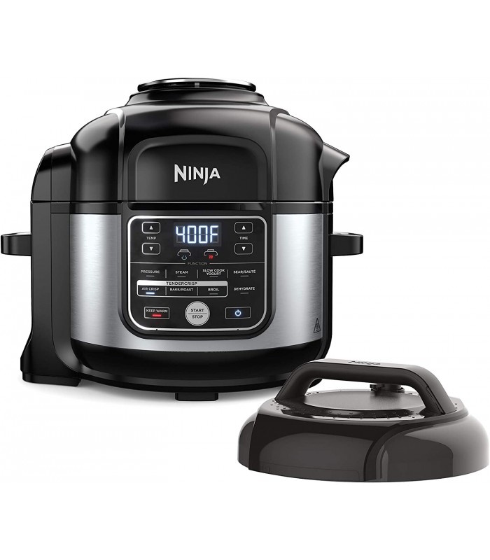 Ninja OS301 Foodi Autocuiseur et friteuse 10 en 1 avec grille nid d'abeille - Recertifié