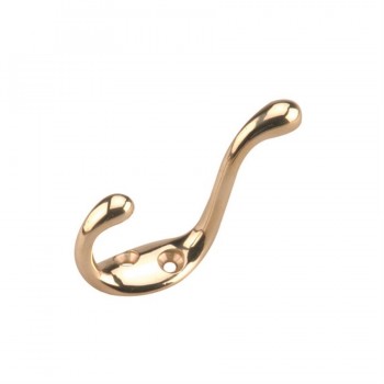 Onward 3-1/2 in Heavy Duty Coat Hook Brass - 235