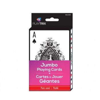 Playtrix Cartes à Jouer Jumbo Plastifié