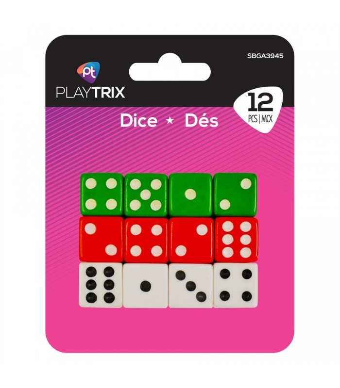 Playtrix Paquet de 12 Dés