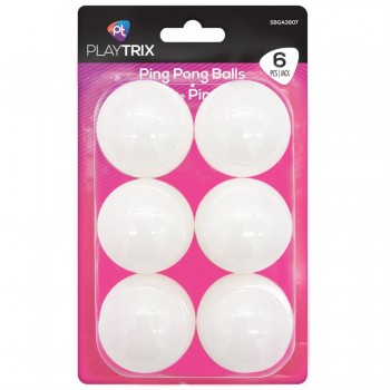 Playtrix Balles de Ping Pong - Paquet de 6