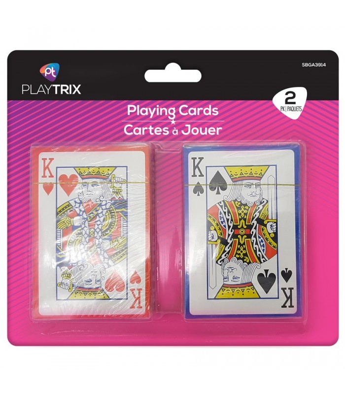 Playtrix Playing Cards Plastic Coated - Pack of 2