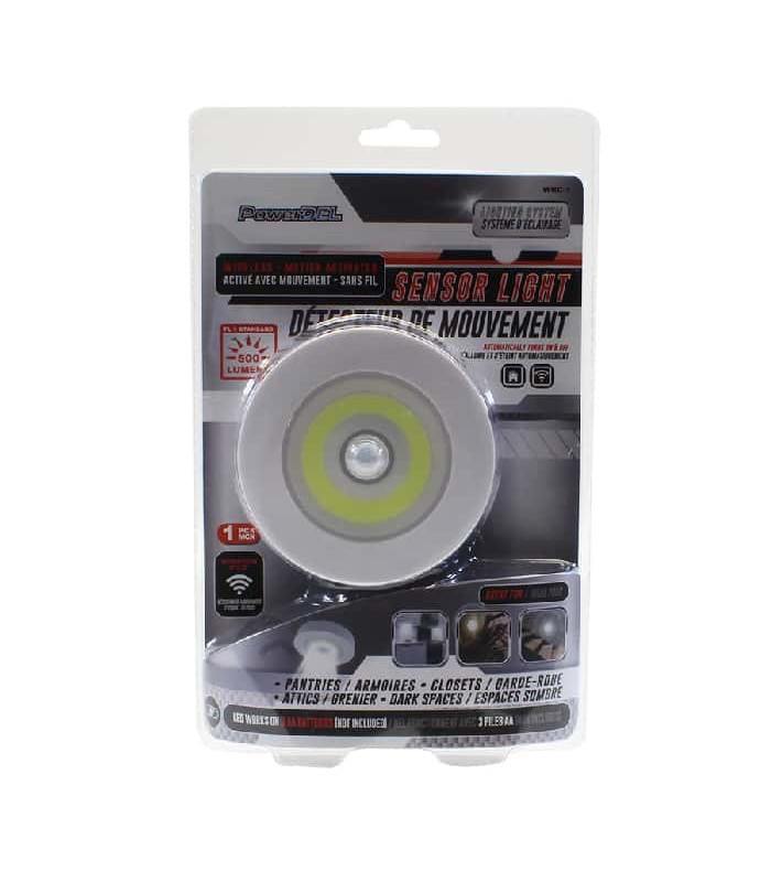 PowerDEL Adhesive LED Puck Light with Motion Sensor - White